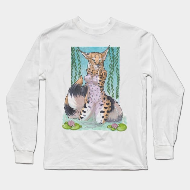 Serval Kitsune Long Sleeve T-Shirt by Temrin